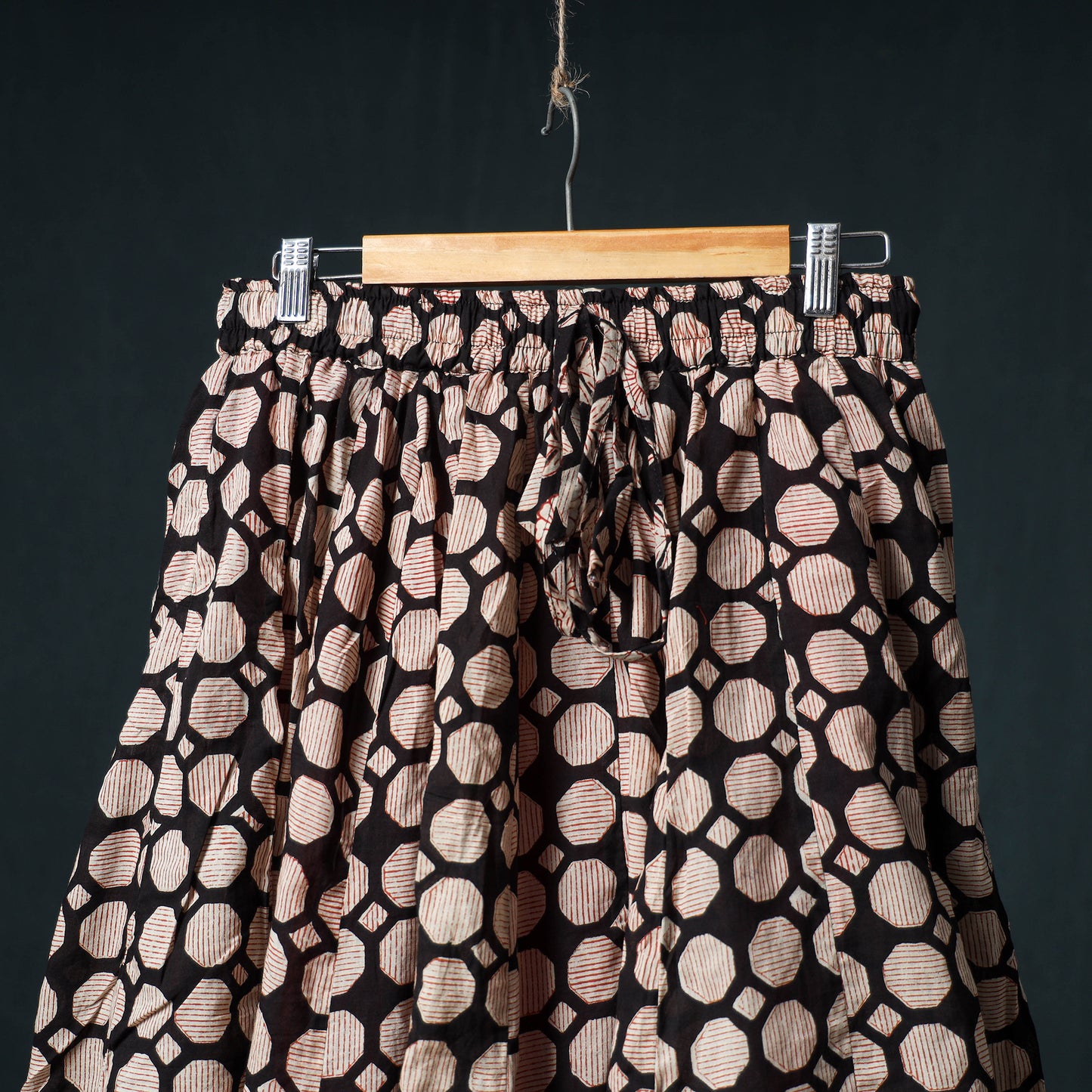 Bagru Hand Block Print 24 Kali Cotton Long Skirt 147