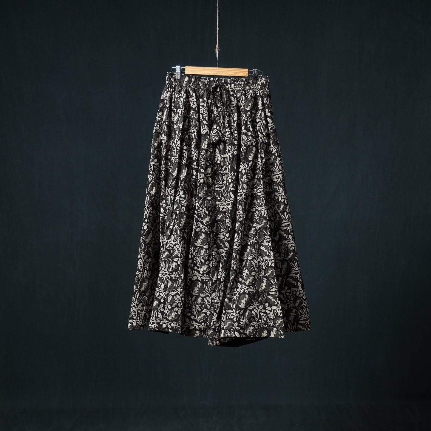 Bagru Hand Block Print 24 Kali Cotton Long Skirt 146