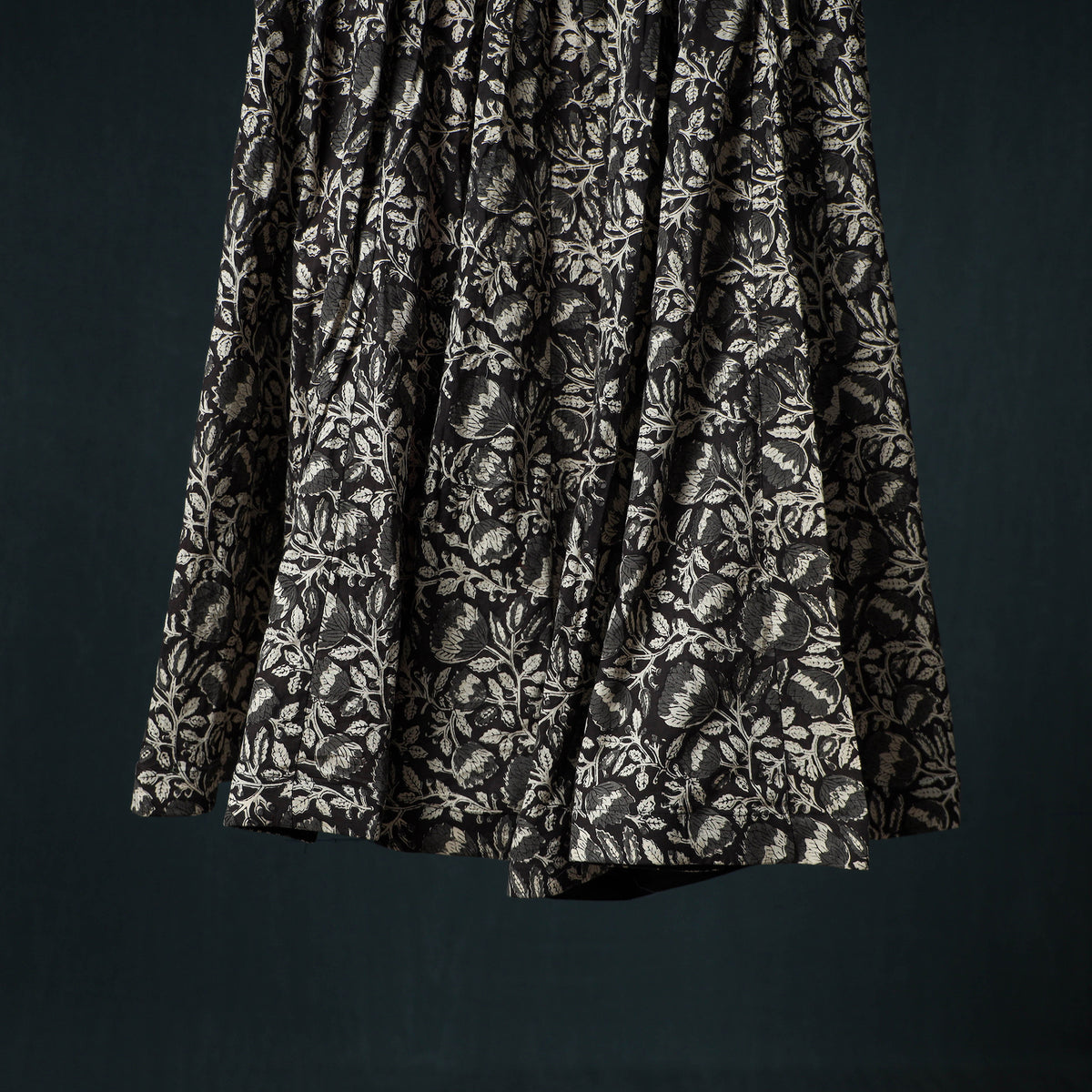 Bagru Hand Block Print 24 Kali Cotton Long Skirt 146