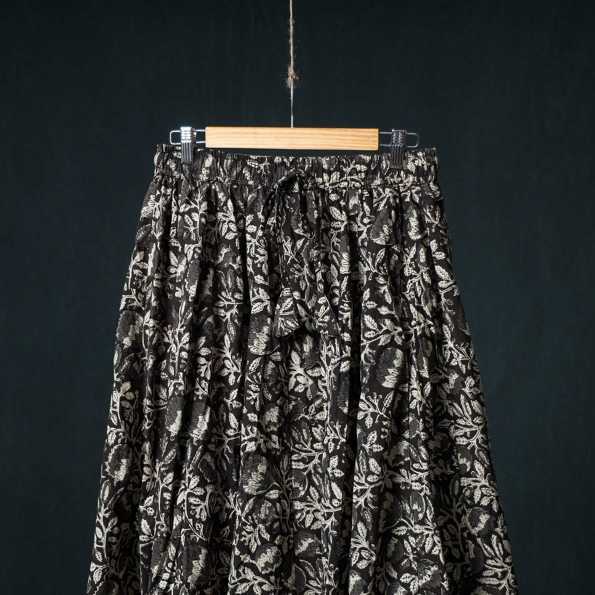 Bagru Hand Block Print 24 Kali Cotton Long Skirt 146