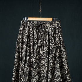 Bagru Hand Block Print 24 Kali Cotton Long Skirt 146