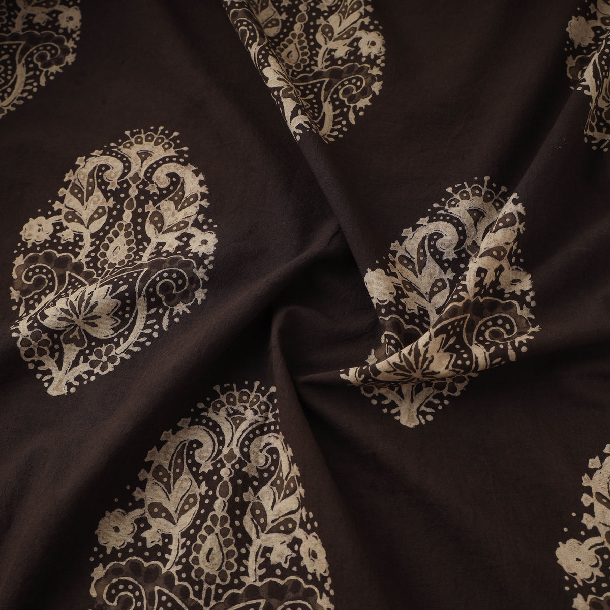 Kutch Ajrakh Print Hand Block Natural Dyed Cotton Fabric 23