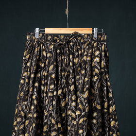 Bagru Hand Block Print 24 Kali Cotton Long Skirt 145