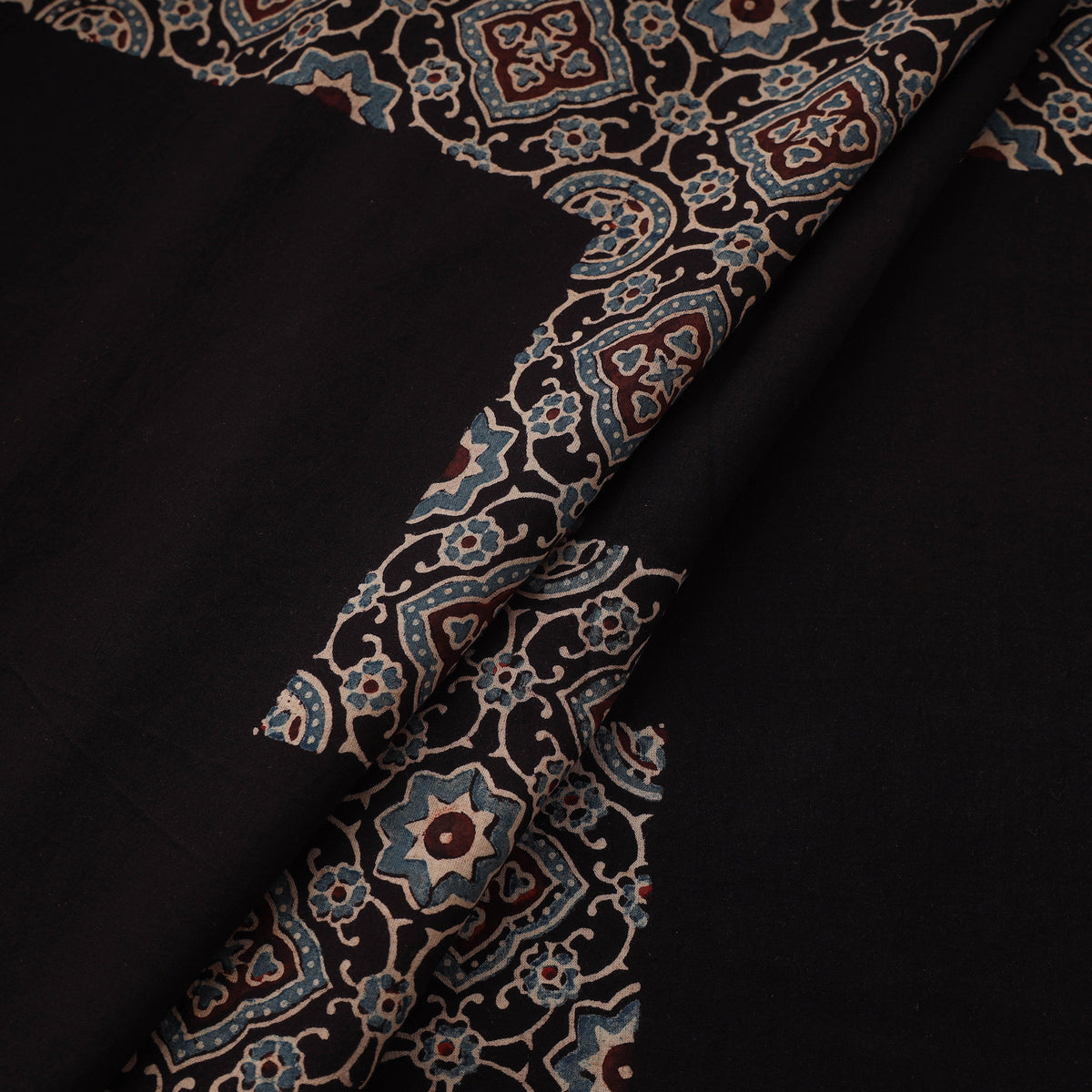 Kutch Ajrakh Print Hand Block Natural Dyed Cotton Fabric 26