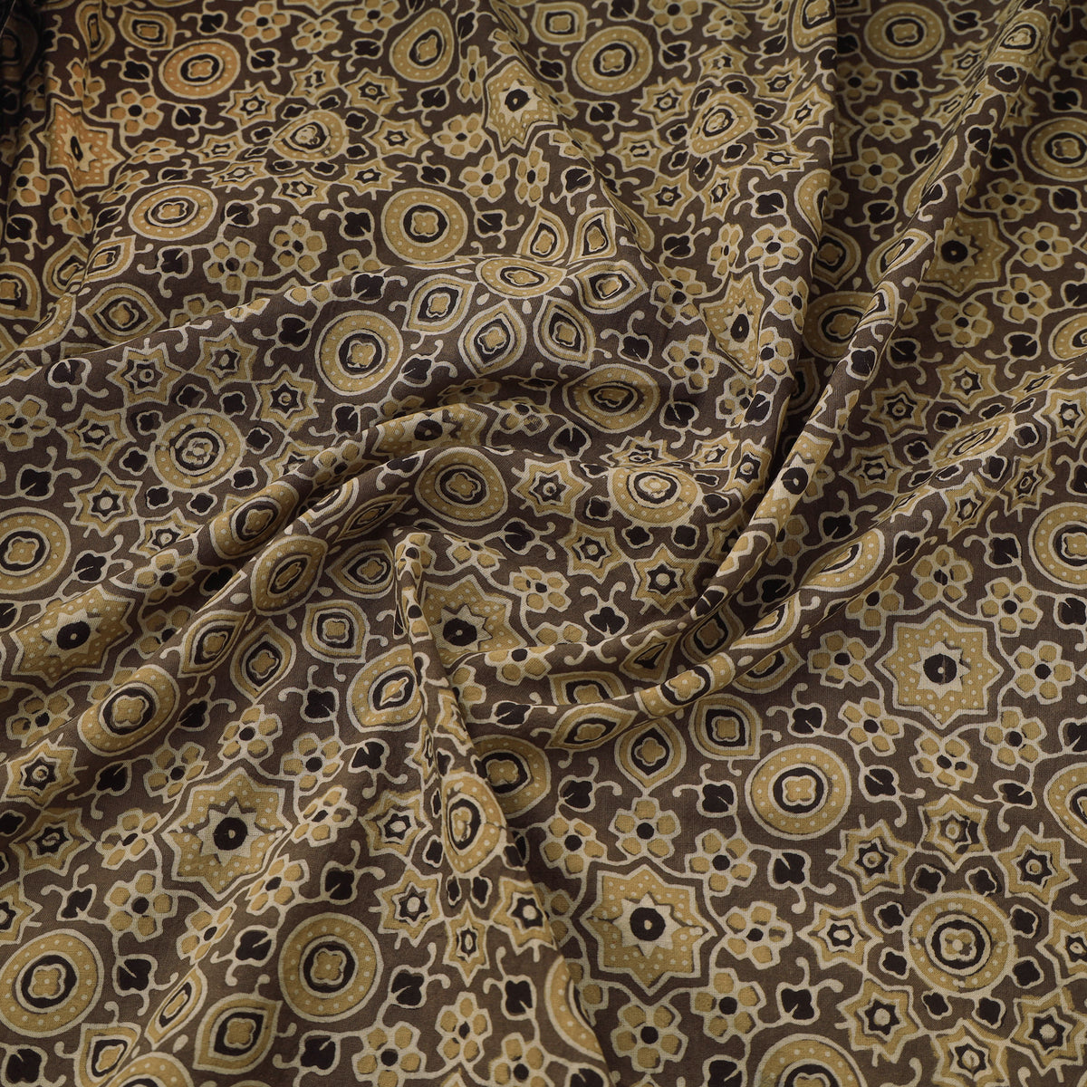 Kutch Ajrakh Print Hand Block Natural Dyed Cotton Fabric 27