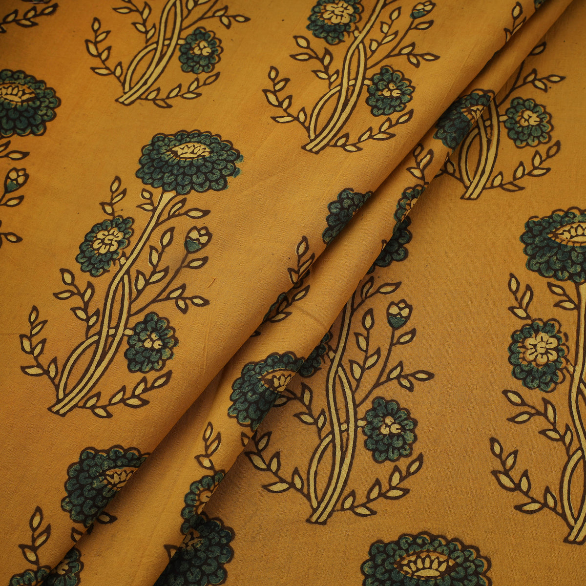 Kutch Ajrakh Print Hand Block Natural Dyed Cotton Fabric 30