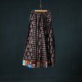 Bagru Hand Block Print 24 Kali Cotton Long Skirt with Patchwork Border 143