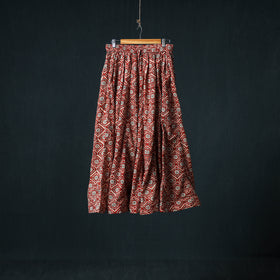 Bagru Hand Block Print 24 Kali Cotton Long Skirt 152