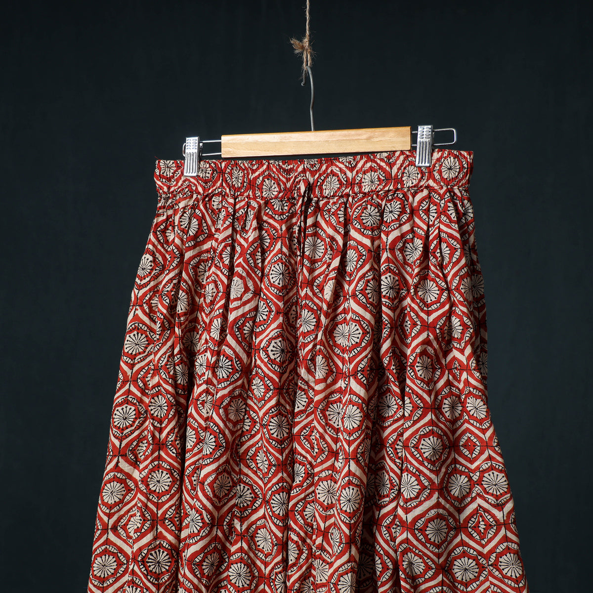 Bagru Hand Block Print 24 Kali Cotton Long Skirt 152