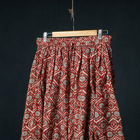 Bagru Hand Block Print 24 Kali Cotton Long Skirt 152