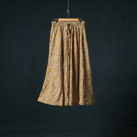 Bagru Hand Block Print 24 Kali Cotton Long Skirt 153
