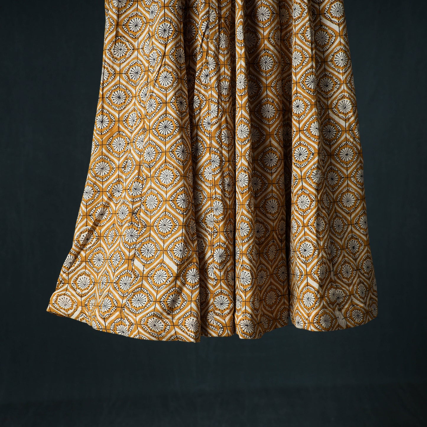 Bagru Hand Block Print 24 Kali Cotton Long Skirt 153