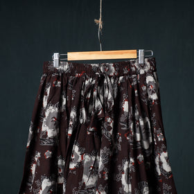 Bagru Hand Block Print 24 Kali Cotton Long Skirt 151