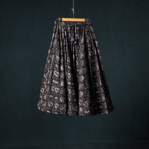 Bagru Hand Block Print 24 Kali Cotton Long Skirt 154
