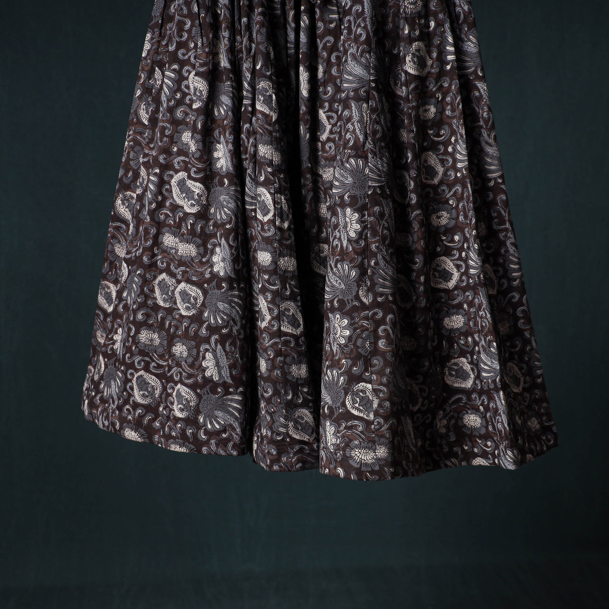 Bagru Hand Block Print 24 Kali Cotton Long Skirt 154