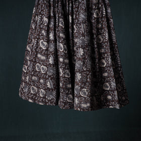 Bagru Hand Block Print 24 Kali Cotton Long Skirt 154