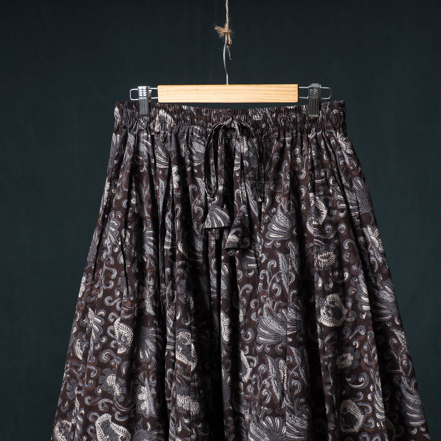 Bagru Hand Block Print 24 Kali Cotton Long Skirt 154