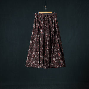 Bagru Hand Block Print 24 Kali Cotton Long Skirt 157