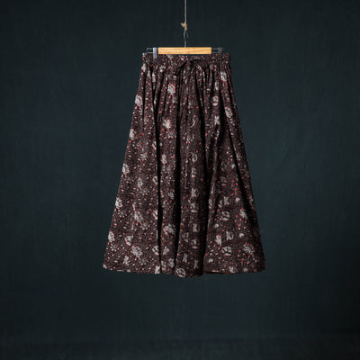 Bagru Hand Block Print 24 Kali Cotton Long Skirt 157