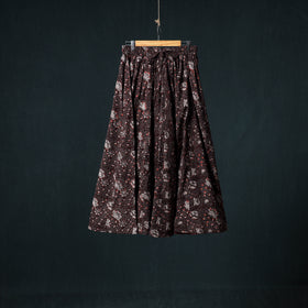 Bagru Hand Block Print 24 Kali Cotton Long Skirt 157