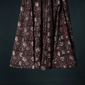 Bagru Hand Block Print 24 Kali Cotton Long Skirt 157