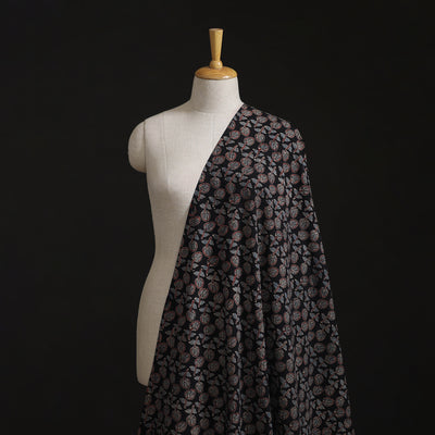 Kutch Ajrakh Print Hand Block Natural Dyed Cotton Fabric 16