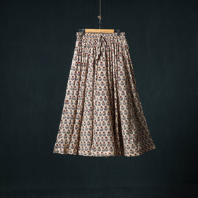 Bagru Hand Block Print 24 Kali Cotton Long Skirt 159