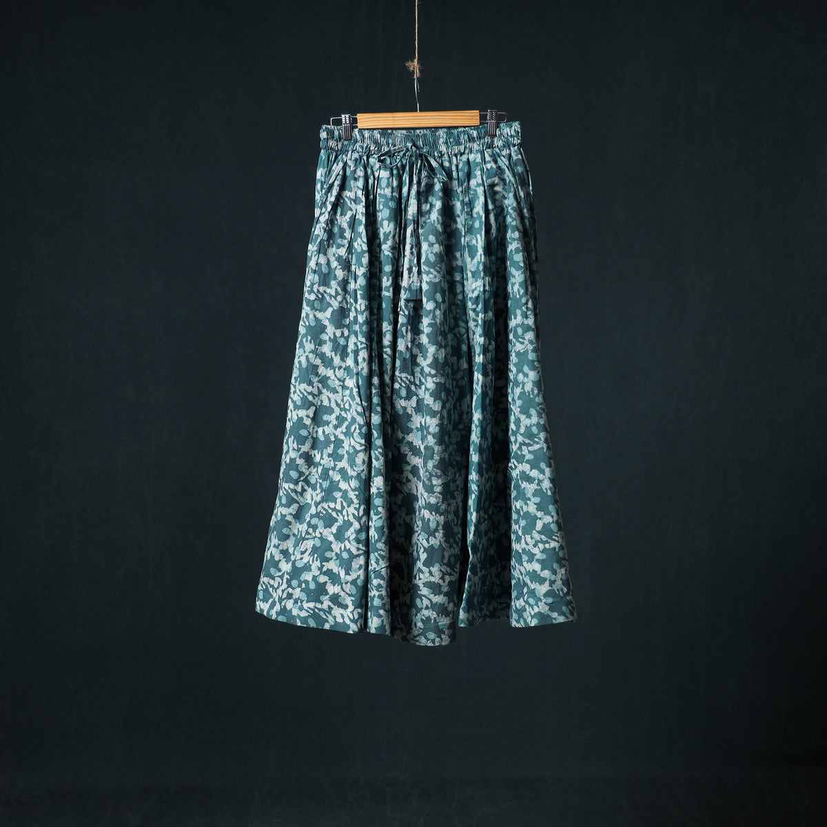 Bagru Hand Block Print 24 Kali Cotton Long Skirt 160