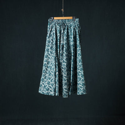 Bagru Hand Block Print 24 Kali Cotton Long Skirt 160