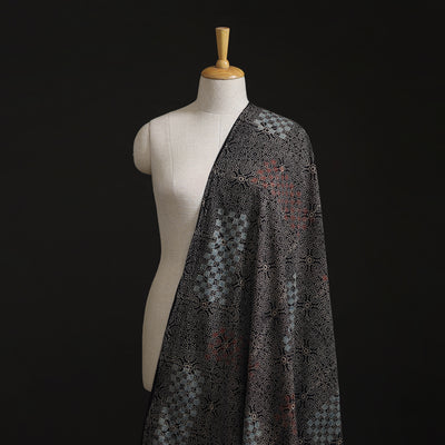 Kutch Ajrakh Print Hand Block Natural Dyed Cotton Fabric 07