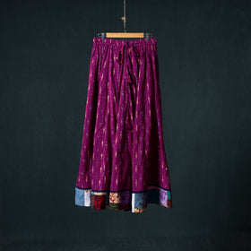 Pochampally Ikat 24 Kali Cotton Long Skirt with Patchwork Border 162