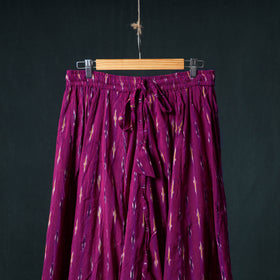 Pochampally Ikat 24 Kali Cotton Long Skirt with Patchwork Border 162