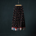 Pochampally Ikat 24 Kali Cotton Long Skirt with Patchwork Border 163