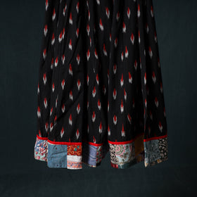 Pochampally Ikat 24 Kali Cotton Long Skirt with Patchwork Border 163