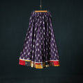 Pochampally Ikat 24 Kali Cotton Long Skirt with Patchwork Border 164