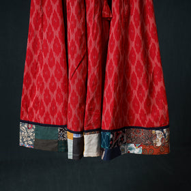 Pochampally Ikat 24 Kali Cotton Long Skirt with Patchwork Border 165