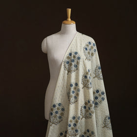 Beige - Kutch Hand Block Ajrakh Print Natural Dyed Cotton Hakoba Fabric 13