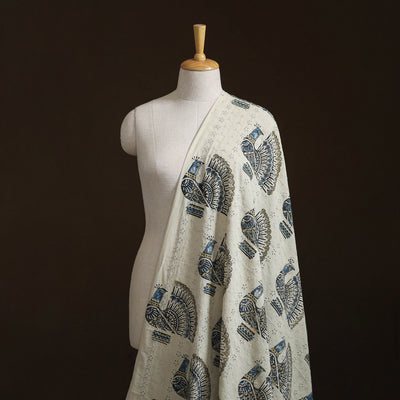 Kutch Hand Block Ajrakh Print Natural Dyed Cotton Hakoba Fabric 07