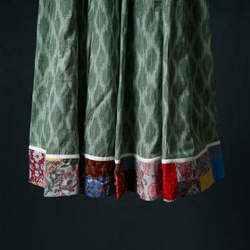 Pochampally Ikat 24 Kali Cotton Long Skirt with Patchwork Border 170