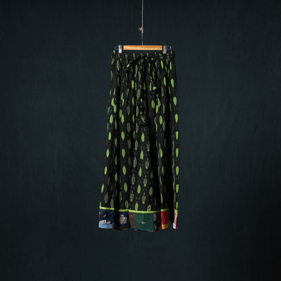 Pochampally Ikat 24 Kali Cotton Long Skirt with Patchwork Border 168