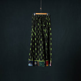 Pochampally Ikat 24 Kali Cotton Long Skirt with Patchwork Border 168