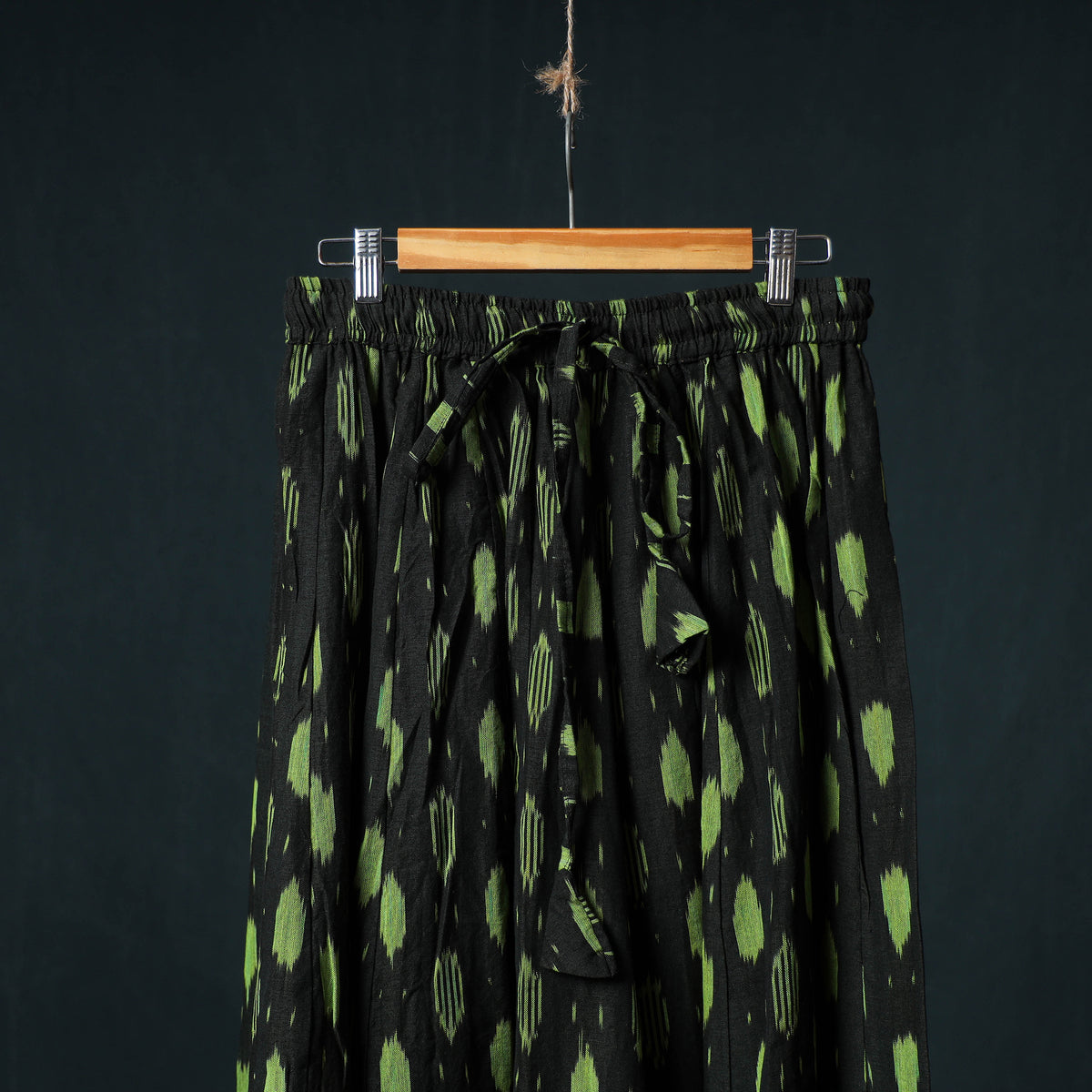 Pochampally Ikat 24 Kali Cotton Long Skirt with Patchwork Border 168