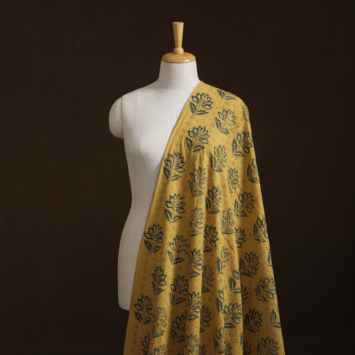 Kutch Hand Block Ajrakh Print Natural Dyed Cotton Hakoba Fabric 21
