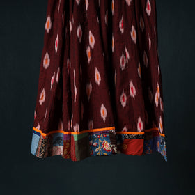 Pochampally Ikat 24 Kali Cotton Long Skirt with Patchwork Border 172