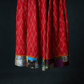 Pochampally Ikat 24 Kali Cotton Long Skirt with Patchwork Border 174