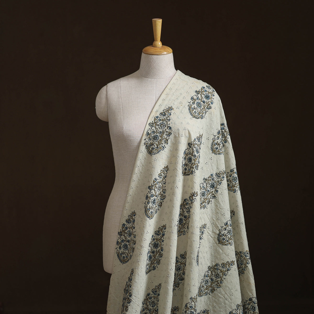 Kutch Hand Block Ajrakh Print Natural Dyed Cotton Hakoba Fabric 27
