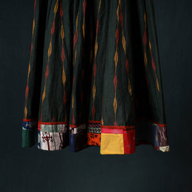 Pochampally Ikat 24 Kali Cotton Long Skirt with Patchwork Border 176