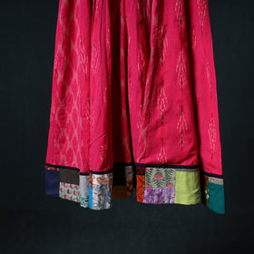 Pochampally Ikat 24 Kali Cotton Long Skirt with Patchwork Border 177