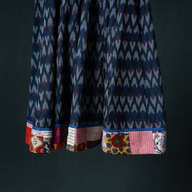 Pochampally Ikat 24 Kali Cotton Long Skirt with Patchwork Border 178