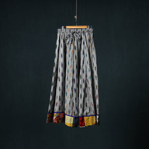 Pochampally Ikat 24 Kali Cotton Long Skirt with Patchwork Border 184